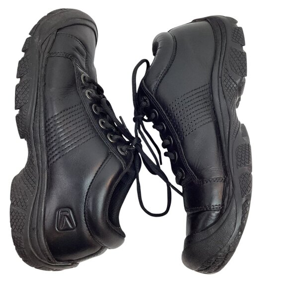 Keen Utility PTC Mens 8 Oxford Low Top Leather Lace-Up Work Shoes Black - Picture 4 of 13